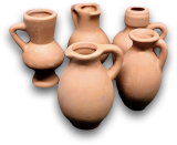 Kleine Terracottavase Kanne